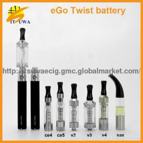 650/900/1300mah e-cigarette ego twist battery best ego battery
